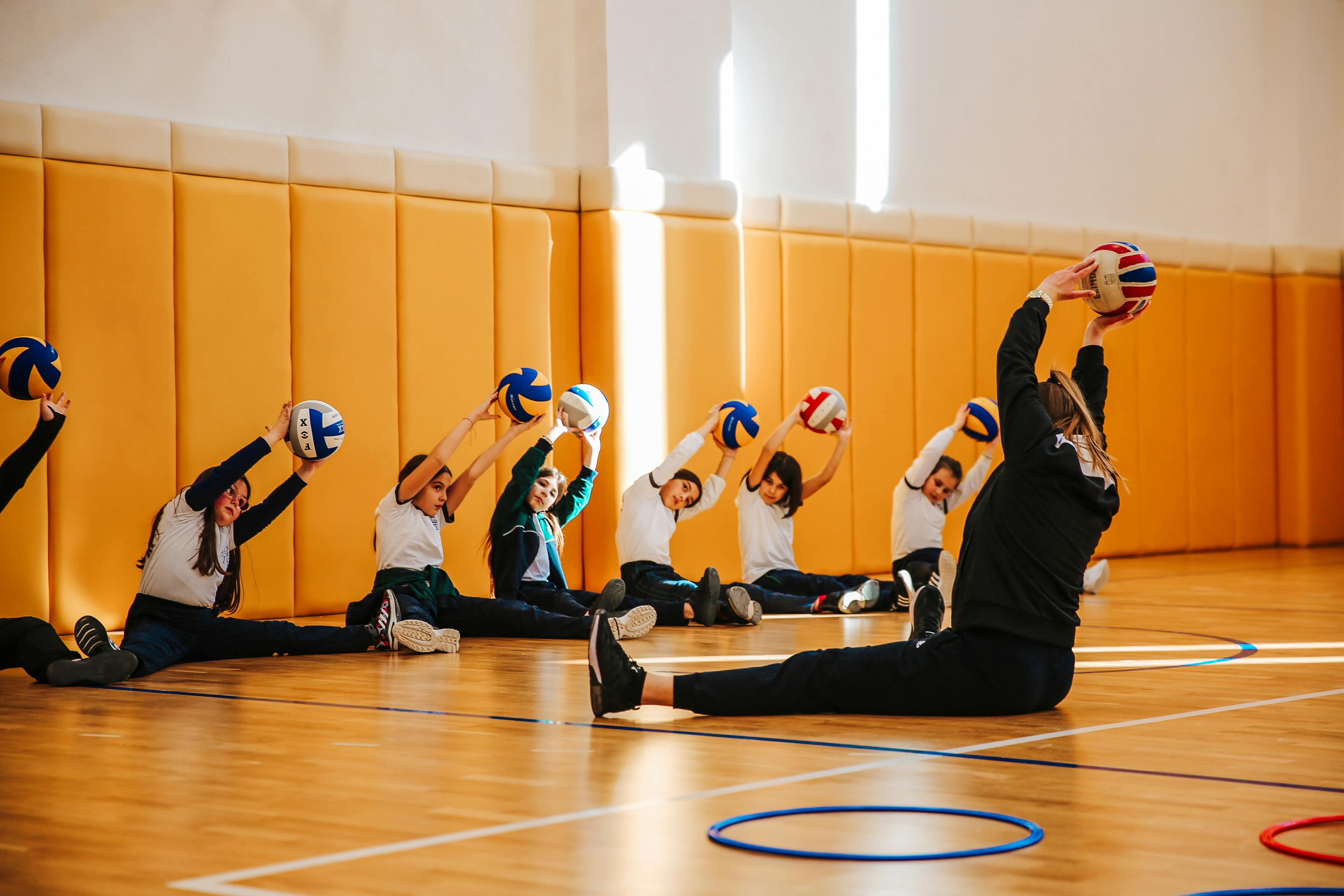 Kids exercising