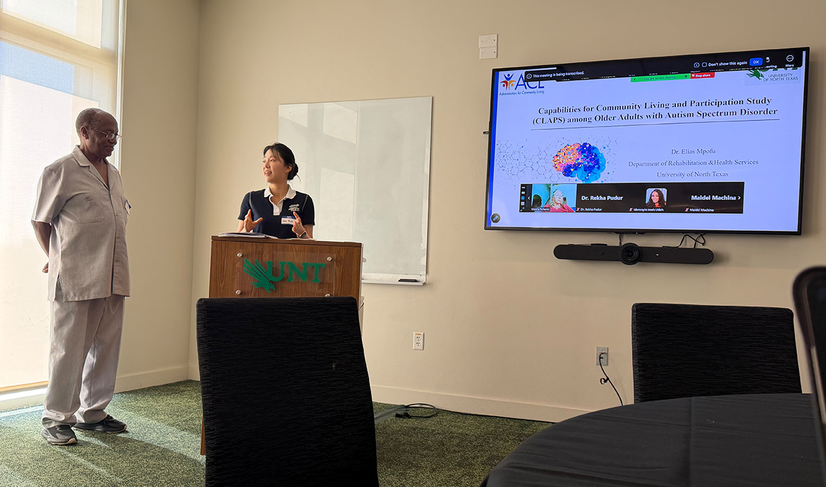 Photo of a presentation during the CLAPS advisory board meeting